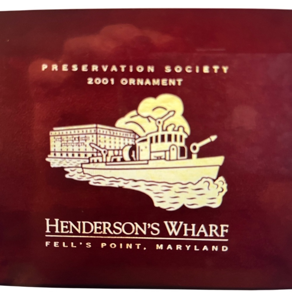 The 2001 Preservation Society Henderson Wharf, Maryland Ornament iRare